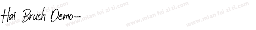 Hai Brush Demo字体转换